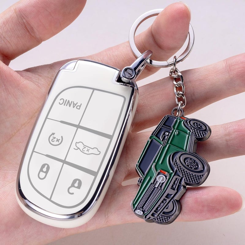 SINLAKUA for Bronco Keychain 4 door key chain Fob Cover Cool Mods Key Chain Sport Accessories compatible with Ford Bronco 2021 2022 2023(Green) - Image 3